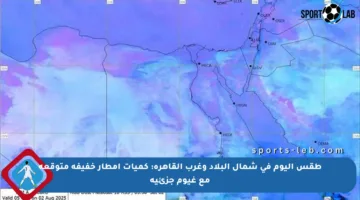 طقس اليوم في شمال البلاد وغرب القاهرة: كميات أمطار خفيفة متوقعة مع غيوم جزئية
